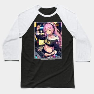 Japanese Kawaii Anime Girl Streetwear - DJ Baseball T-Shirt